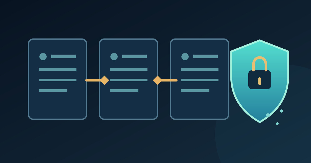Illustration of sensitive records passing through a controlled, transparent data gateway